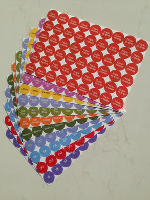 Oil Bottle Cap Stickers - 54/sheet