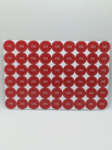 Oil Bottle Cap Stickers - 54/sheet