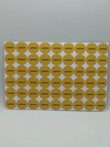 Oil Bottle Cap Stickers - 54/sheet